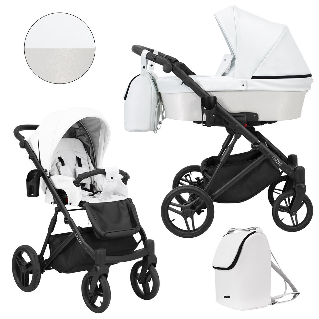 Lastenvaunut Lazzio Kunert 2in1 White ECO hinta ja tiedot | Vaunut ja rattaat | hobbyhall.fi