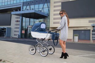 Lastenvaunut RENEE Baby Fashion white-blue hinta ja tiedot | Vaunut ja rattaat | hobbyhall.fi