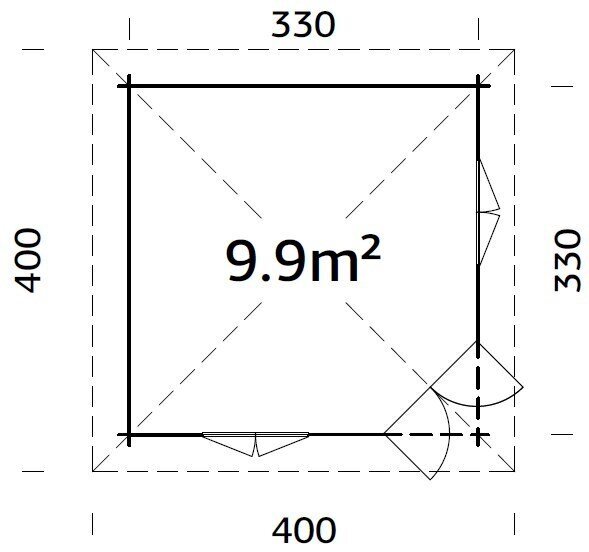 Huvimaja Melanie 9,9 m² ruskealla puunsuojalla hinta ja tiedot | Piharakennukset | hobbyhall.fi