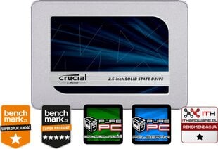 Crucial MX500 500 Gt SATA3 (CT500MX500SSD1). hinta ja tiedot | Kovalevyt | hobbyhall.fi