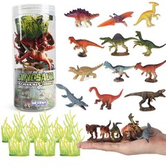 Dinosaurus hahmot setti 18 kpl, Woopie hinta ja tiedot | Poikien lelut | hobbyhall.fi