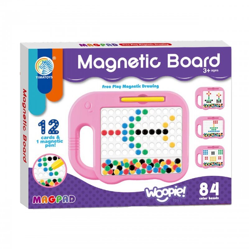 Montessori magneettitaulu MagPad, Woopie, elefantti, vaaleanpunainen hinta ja tiedot | Kehittävät lelut | hobbyhall.fi