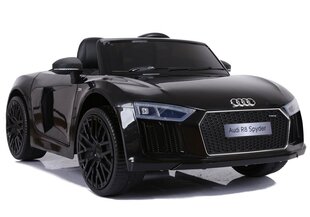 Iso Audi R8 JJ2198, yksipaikkainen sähköauto lapsille, musta hinta ja tiedot | Lasten sähköautot | hobbyhall.fi