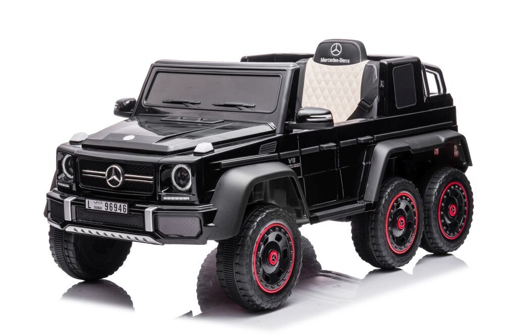 Yksipaikkainen sähköauto lapsille 6x6 Mercedes Benz G63, musta hinta ja tiedot | Lasten sähköautot | hobbyhall.fi