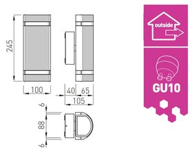 Seinävalaisin Silva, musta hinta ja tiedot | Puutarha- ja ulkovalot | hobbyhall.fi