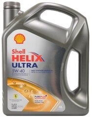 Moottoriöljy Shell HELIX Ultra 5W-40, 4L hinta ja tiedot | Moottoriöljyt | hobbyhall.fi