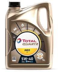 TOTAL Quartz INEO C3 5W-40 moottoriöljy, 5L hinta ja tiedot | Moottoriöljyt | hobbyhall.fi