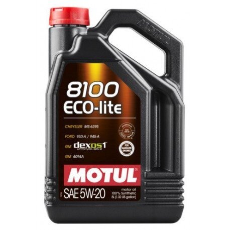 Öljy Motul 8100 Eco-lite 5W20, 5L (109104) hinta ja tiedot | Moottoriöljyt | hobbyhall.fi