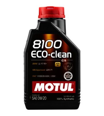 Öljy Motul 8100 Eco-clean 0W20, 1L (108813) hinta ja tiedot | Moottoriöljyt | hobbyhall.fi