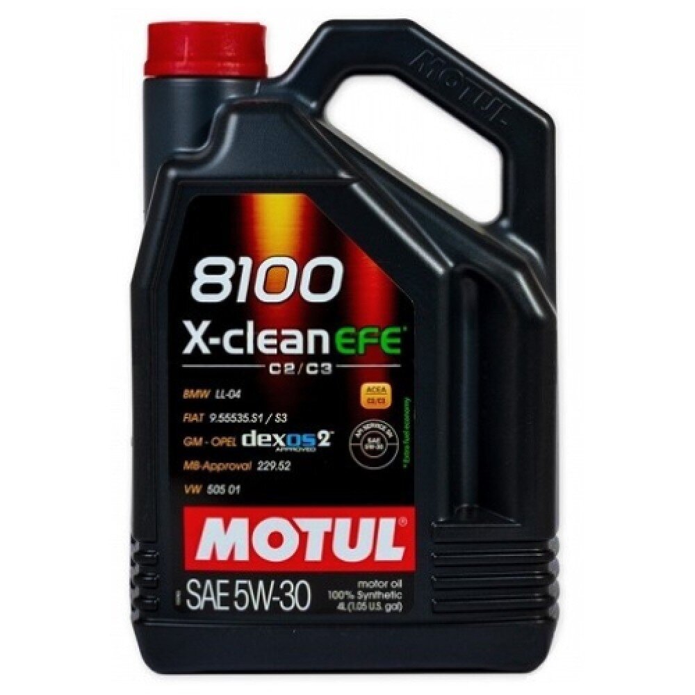 Öljy Motul 8100 X-clean efe 5W30, 4L (109171) hinta ja tiedot | Moottoriöljyt | hobbyhall.fi