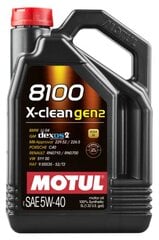 Öljy Motul 8100 X-clean gen2 5W40, 5L (109762) hinta ja tiedot | Moottoriöljyt | hobbyhall.fi