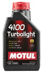 Öljy Motul 4100 Turbolight 10W40, 1L (108644) hinta ja tiedot | Moottoriöljyt | hobbyhall.fi