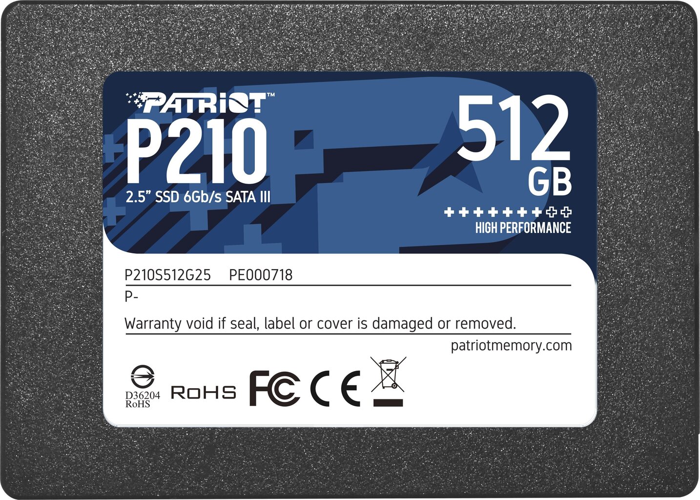 Patriot P210S512G25 hinta ja tiedot | Kovalevyt | hobbyhall.fi