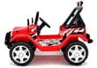 Lasten sähkömaasturi Jeep Raptor, punainen hinta ja tiedot | Lasten sähköautot | hobbyhall.fi