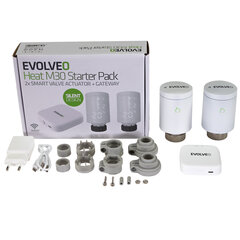 EVOLVEO Heat M30v2 Starter Pack, 2x älykkäät termostaattiset patteriventtiilit ja yhdyskäytävä hinta ja tiedot | Evolveo Kodin remontointi | hobbyhall.fi