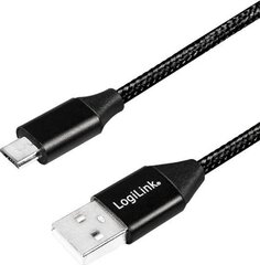 LogiLink CU0144 USB-A - MicroUSB, 1 m hinta ja tiedot | Logilink Puhelimet, älylaitteet ja kamerat | hobbyhall.fi