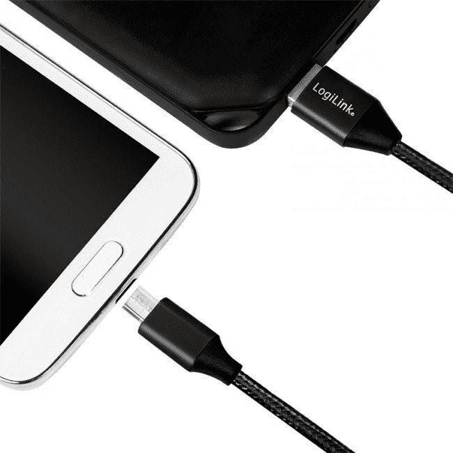 LogiLink CU0144 USB-A - MicroUSB, 1 m hinta ja tiedot | Puhelinkaapelit | hobbyhall.fi