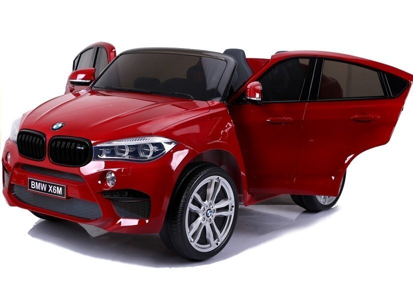 Lasten sähköauto BMW X6M viinipunainen hinta ja tiedot | Lasten sähköautot | hobbyhall.fi