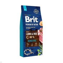 Brit Premium by Nature Sensitive Lamb täysravinto koirille 3kg hinta ja tiedot | Brit Premium By Nature Lemmikit | hobbyhall.fi