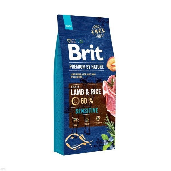 Brit Premium by Nature Sensitive Lamb täysravinto koirille 3kg hinta ja tiedot | Koiran kuivaruoka | hobbyhall.fi
