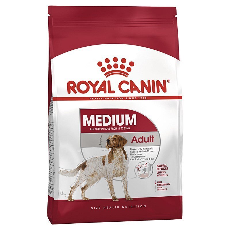 Koiranruoka Royal Canin Medium Adult 15 kg hinta ja tiedot | Koiran kuivaruoka | hobbyhall.fi