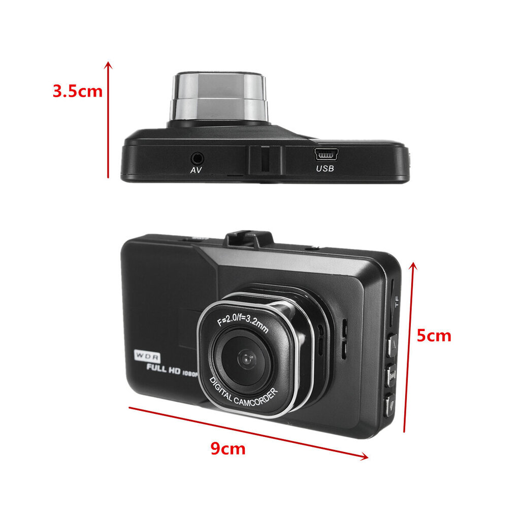 Autokamera 1080p Full HD -video - BlackBox hinta ja tiedot | Autokamerat | hobbyhall.fi