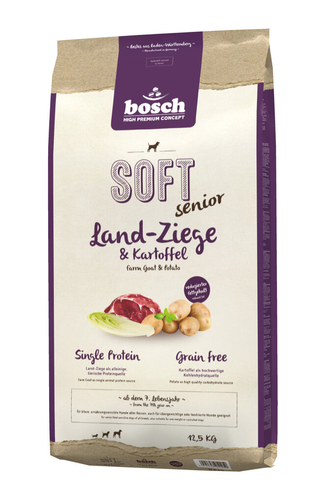 Bosch Soft Senior Goat & Potato koiranruoka, 12,5kg hinta ja tiedot | Koiran kuivaruoka | hobbyhall.fi