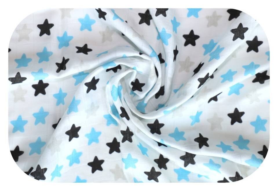 Bambuharso, 120x120, siniset tähdet hinta ja tiedot | Vauvan hoitoalustat ja tekstiilit | hobbyhall.fi