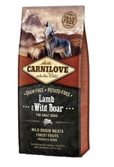 Koiran kuivaruoka Carni Love Lamb & Wild Boar aikuisille, 12 kg hinta ja tiedot | Carnilove Lemmikit | hobbyhall.fi