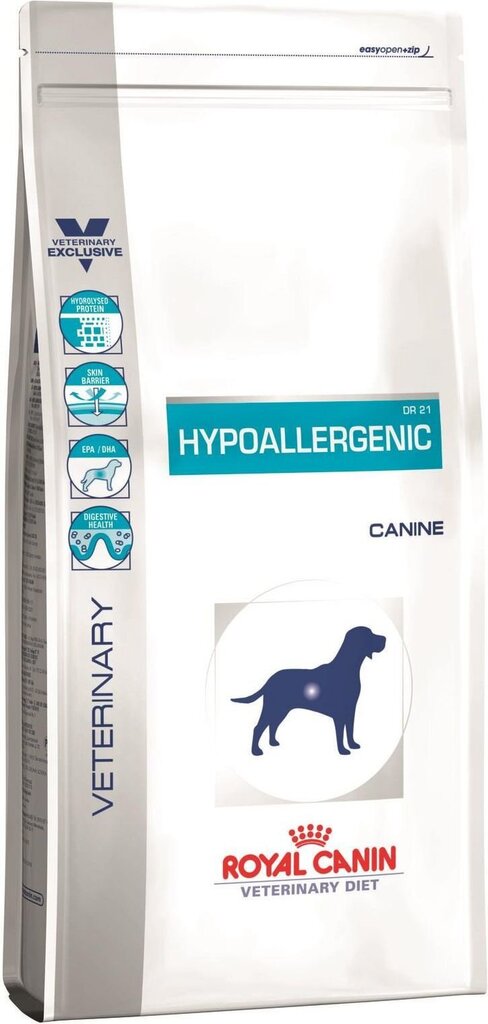 Royal Canin allergisille koirille Hypoallergeeninen koira, 7 kg hinta ja tiedot | Koiran kuivaruoka | hobbyhall.fi