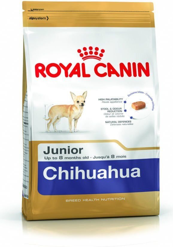 Royal Canin chihuahua koirille Junior, 0,5 kg. hinta ja tiedot | Koiran kuivaruoka | hobbyhall.fi