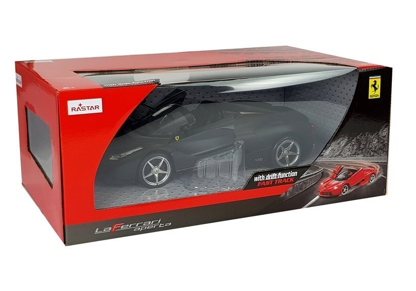 R/C Ferrari Aperta Rastar 1:14 kauko-ohjattava auto, musta hinta ja tiedot | Poikien lelut | hobbyhall.fi