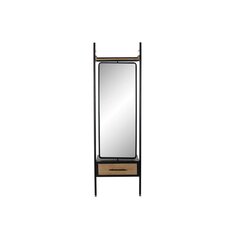 Vapaasti seisova peili DKD Home Decor Musta Puu Metalli Kristalli (58 x 30 x 191 cm) hinta ja tiedot | Peilit | hobbyhall.fi