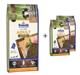 Bosch Adult Poultry & Millet (High Premium) koiranruoka 15kg + 2kg! hinta ja tiedot | Koiran kuivaruoka | hobbyhall.fi