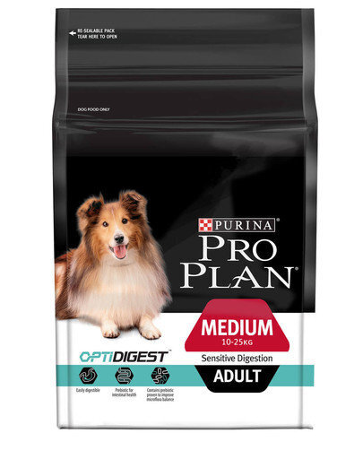 Kuivaruoka koirille Pro Plan Medium Adult Sensitive Digestion, 14 kg hinta ja tiedot | Koiran kuivaruoka | hobbyhall.fi