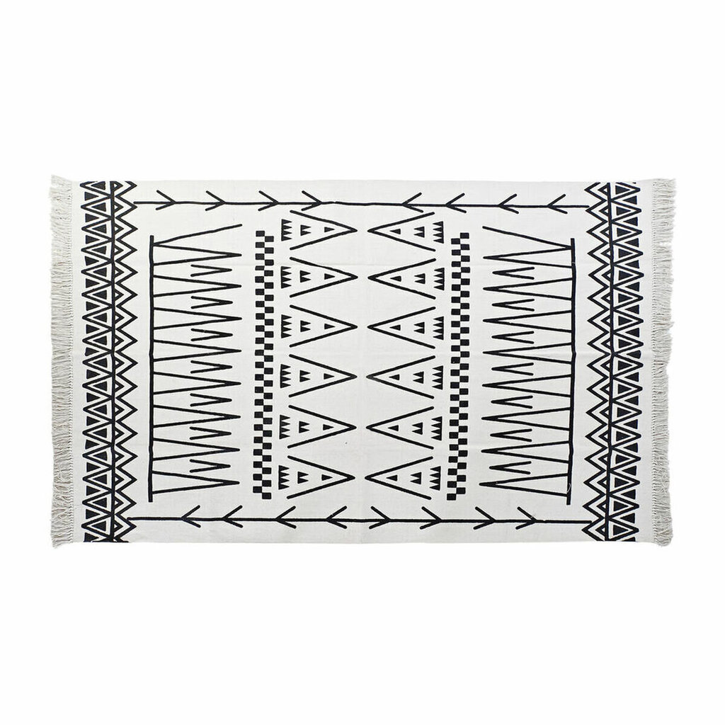 Matto DKD Home Decor Musta Valkoinen Ikat (120 x 180 x 0,7 cm) hinta ja tiedot | Isot matot | hobbyhall.fi