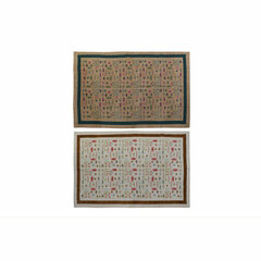 Matto DKD Home Decor 120 x 180 x 0,4 cm Polyesteri Valkoinen Ikat Boho (2 osaa) hinta ja tiedot | Isot matot | hobbyhall.fi