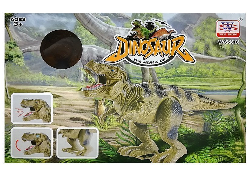 Tyrannosaurus Tyrannosaurus liikkuva dinosaurus ääni- ja valoefekteillä, vihreä hinta ja tiedot | Poikien lelut | hobbyhall.fi