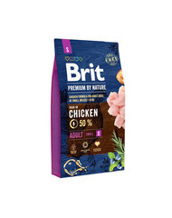 Brit Premium by Nature Adult S täysravinto aikuisille koirille 8kg hinta ja tiedot | Brit Premium By Nature Lemmikit | hobbyhall.fi