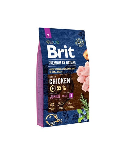 BRIT Premium By Nature Junior Small S kananlihalla, 8 kg hinta ja tiedot | Koiran kuivaruoka | hobbyhall.fi