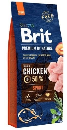 Brit Premium by Nature Sport täysravinto koirille 15kg hinta ja tiedot | Koiran kuivaruoka | hobbyhall.fi