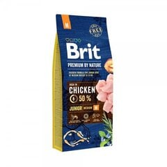 Brit Premium by Nature Junior M täysravinto koirille 15kg hinta ja tiedot | Brit Premium By Nature Lemmikit | hobbyhall.fi