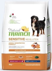 Kuivaruoka koirille Natural Trainer Sensitive No Gluten keskikokoisille ja suurikokoisille koirille, 3 kg, lohi hinta ja tiedot | Trainer Natural Lemmikit | hobbyhall.fi