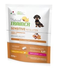 Lohta sisältävä koiran kuivaruoka Natural Trainer Sensitive No Gluten pienille ja erittäin pienille koiraroduille, 0,8 kg.. hinta ja tiedot | Koiran kuivaruoka | hobbyhall.fi