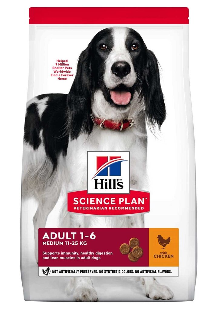 Koiran kuivaruoka Hill's Science Plan Medium Adult -kana, 14 kg hinta ja tiedot | Koiran kuivaruoka | hobbyhall.fi