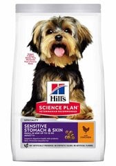 Hill's Science Plan Sensitive Stomach & Skin Small & Mini Adult kana, Koiran kuivaruoka 1,5 kg hinta ja tiedot | Koiran kuivaruoka | hobbyhall.fi