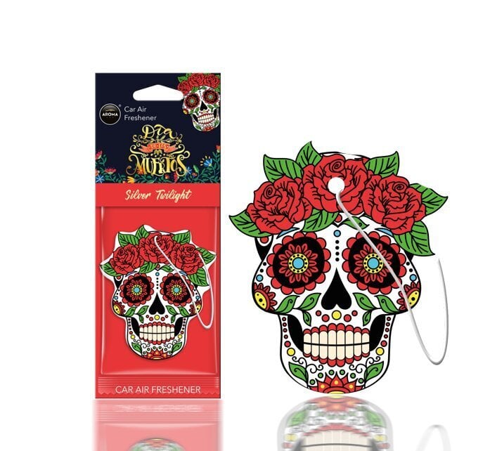 Tyylikäs ilmanraikastin Kallo Aroma Dia De Los Muertos Silver Tatoo hinta ja tiedot | Ilmanraikastimet autoon | hobbyhall.fi