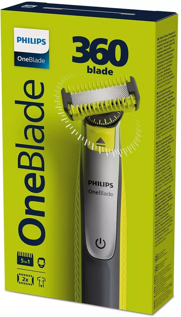 Philips OneBlade 360 QP2834/20 hinta ja tiedot | Parranajokoneet | hobbyhall.fi