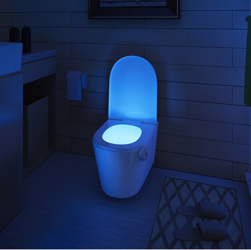 Vedenpitävä wc-valo liiketunnistimella, 8 väriä, pisaran muotoinen hinta ja tiedot | Kylpyhuoneen sisustus | hobbyhall.fi