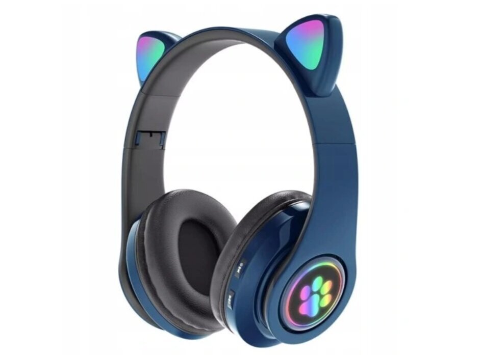 Langattomat kuulokkeet Cat Ears, LED, sininen. hinta ja tiedot | Kuulokkeet | hobbyhall.fi